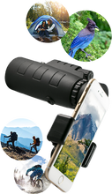 Load image into Gallery viewer, Starscope Monocular - Best Rated 12X50 High Power HD Monocular with Smartphone Holder & Tripod – Waterproof Monocular Telescope