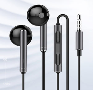 Earphones Volume Control Metal Wired